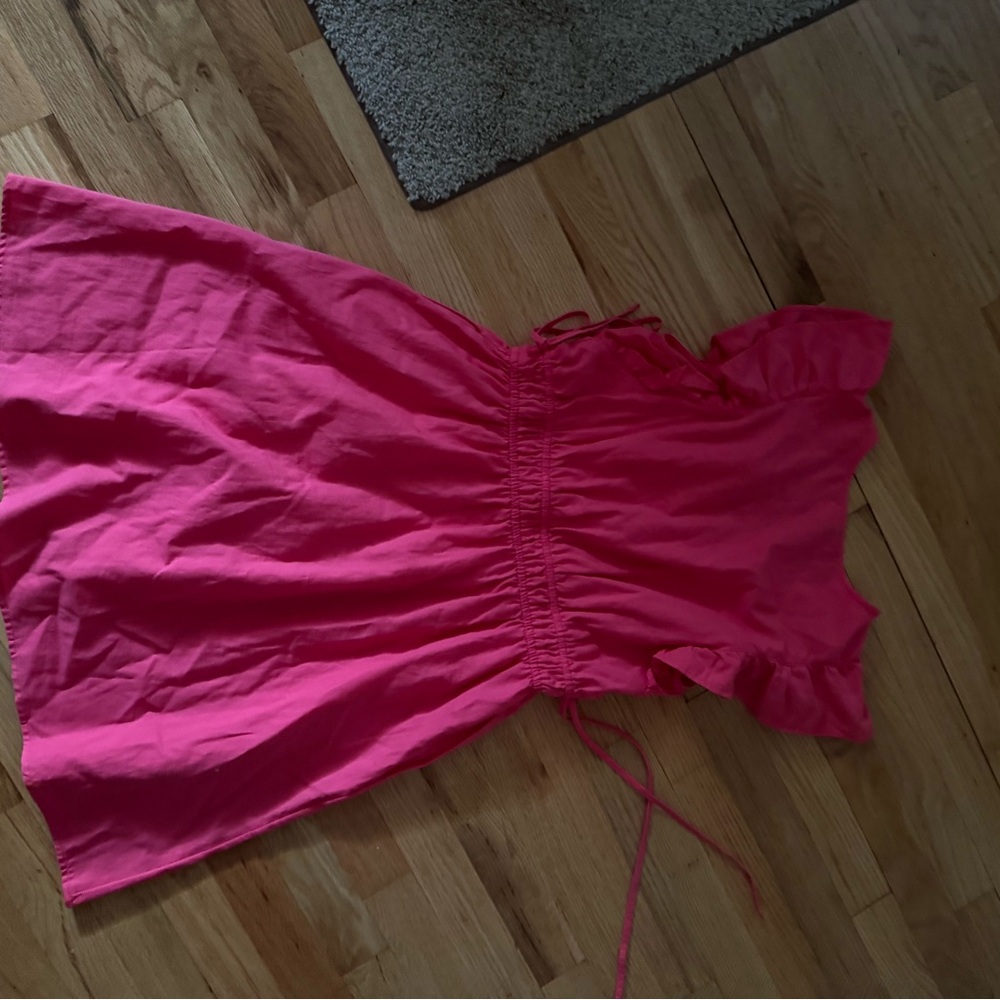 Universal Thread Pink Flutter Sleeve Mini Dress - image 4